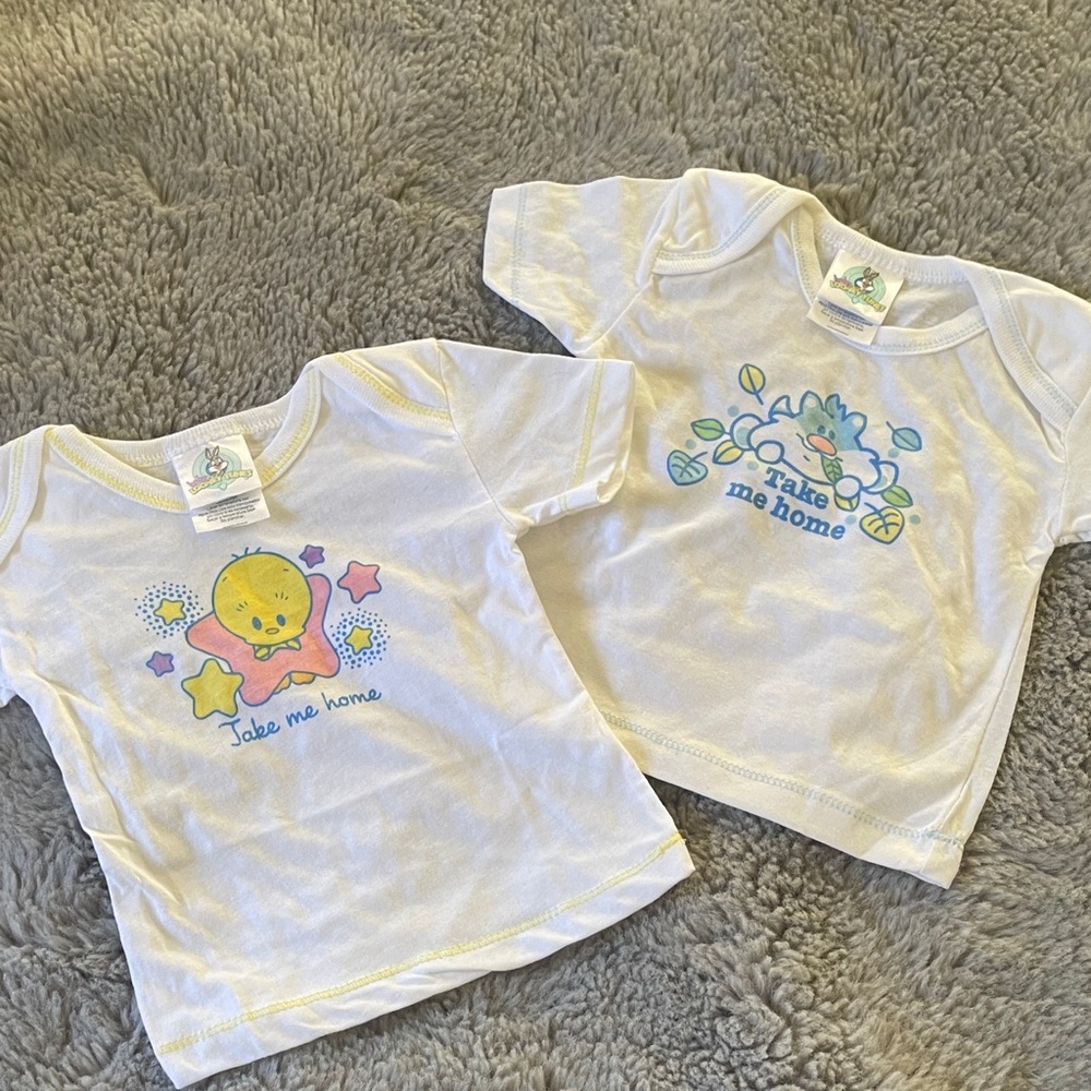 Vintage Baby Loony Tunes Take Me Home Tweety Baby T Shirt Sz 3/9M NEW